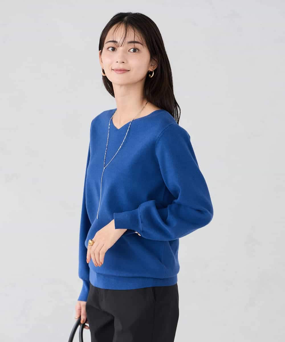 K2FBD71044 a.v.v(アー・ヴェ・ヴェ) 【WEB限定】ゴールドボタンVネックニット ピンク