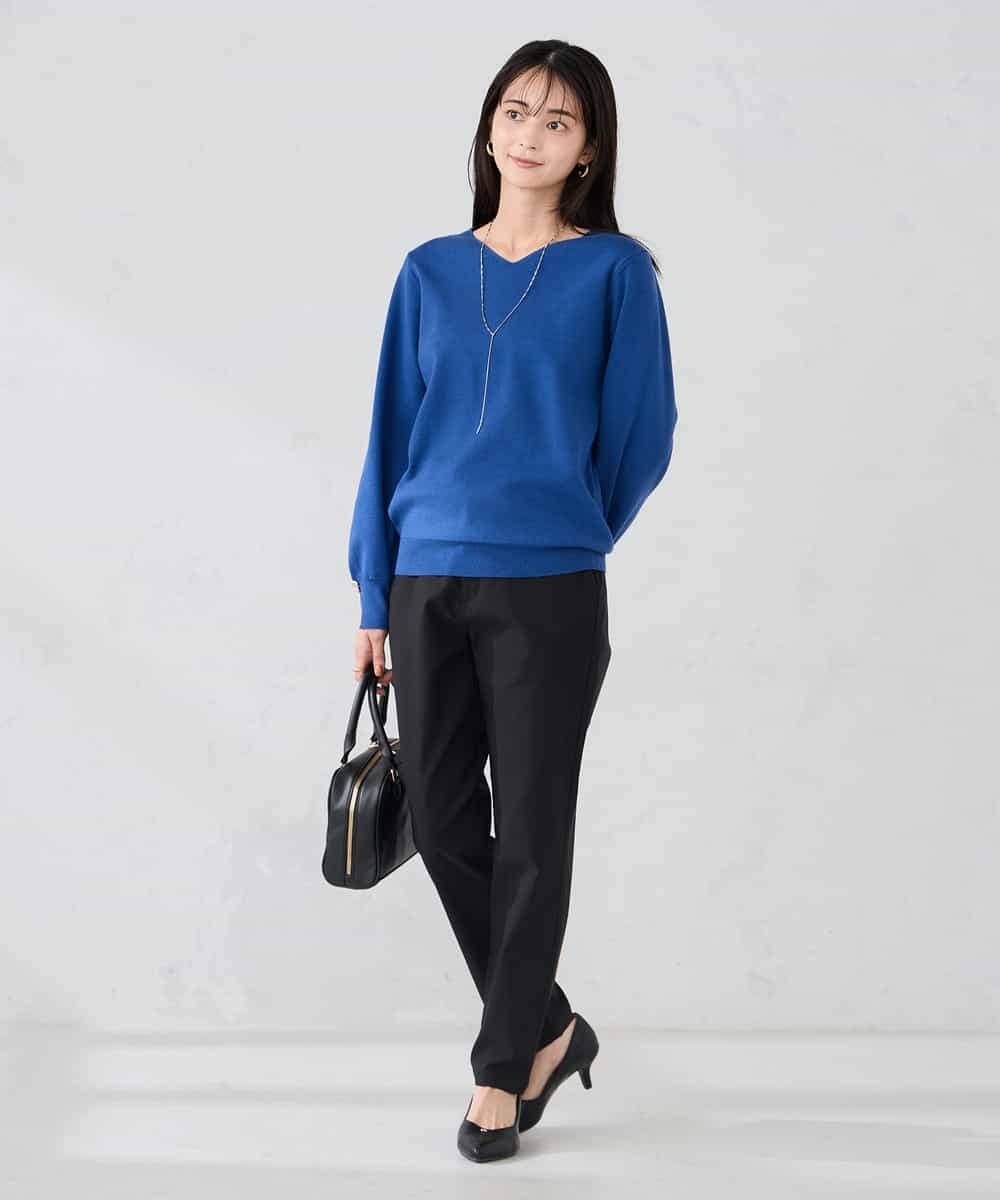 K2FBD71044 a.v.v(アー・ヴェ・ヴェ) 【WEB限定】ゴールドボタンVネックニット ピンク