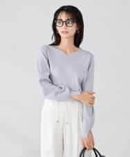 K2FBD71044 a.v.v(アー・ヴェ・ヴェ) 【WEB限定】ゴールドボタンVネックニット ピンク