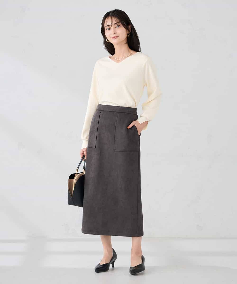 K2FBD71044 a.v.v(アー・ヴェ・ヴェ) 【WEB限定】ゴールドボタンVネックニット ピンク