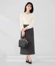 K2FBD71044 a.v.v(アー・ヴェ・ヴェ) 【WEB限定】ゴールドボタンVネックニット ピンク