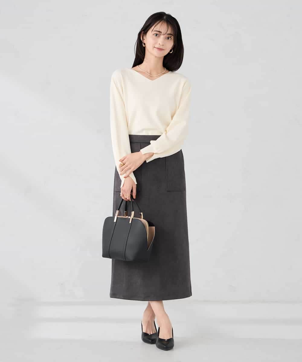 K2FBD71044 a.v.v(アー・ヴェ・ヴェ) 【WEB限定】ゴールドボタンVネックニット ピンク