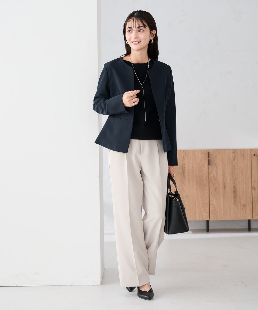 K2FBD72044 a.v.v(アー・ヴェ・ヴェ) 【WEB限定】ゴールドボタンボートネックニット ブラック