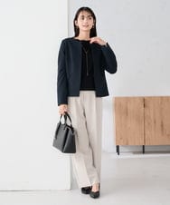 K2FBD72044 a.v.v(アー・ヴェ・ヴェ) 【WEB限定】ゴールドボタンボートネックニット ブラック