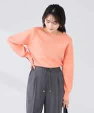 K2FBD72044 a.v.v(アー・ヴェ・ヴェ) 【WEB限定】ゴールドボタンボートネックニット ピンク