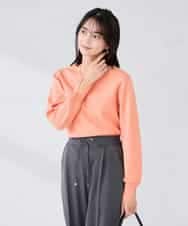 K2FBD72044 a.v.v(アー・ヴェ・ヴェ) 【WEB限定】ゴールドボタンボートネックニット ブラック