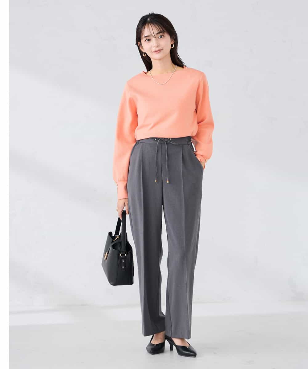 K2FBD72044 a.v.v(アー・ヴェ・ヴェ) 【WEB限定】ゴールドボタンボートネックニット ブラック