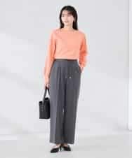 K2FBD72044 a.v.v(アー・ヴェ・ヴェ) 【WEB限定】ゴールドボタンボートネックニット ブラック