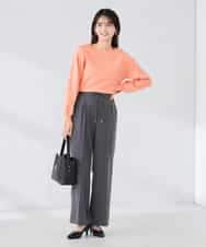 K2FBD72044 a.v.v(アー・ヴェ・ヴェ) 【WEB限定】ゴールドボタンボートネックニット ブラック