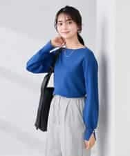 K2FBD72044 a.v.v(アー・ヴェ・ヴェ) 【WEB限定】ゴールドボタンボートネックニット ブラック