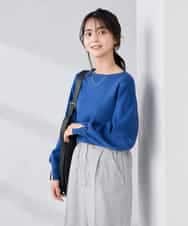 K2FBD72044 a.v.v(アー・ヴェ・ヴェ) 【WEB限定】ゴールドボタンボートネックニット ブラック