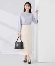 K2FBD72044 a.v.v(アー・ヴェ・ヴェ) 【WEB限定】ゴールドボタンボートネックニット ブラック