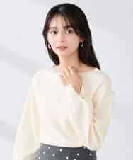 K2FBD72044 a.v.v(アー・ヴェ・ヴェ) 【WEB限定】ゴールドボタンボートネックニット ブラック