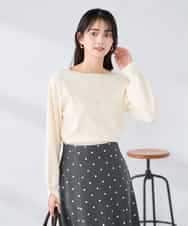 K2FBD72044 a.v.v(アー・ヴェ・ヴェ) 【WEB限定】ゴールドボタンボートネックニット ブラック