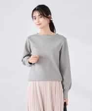 K2FBD72044 a.v.v(アー・ヴェ・ヴェ) 【WEB限定】ゴールドボタンボートネックニット ブラック