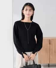 K2FBD72044 a.v.v(アー・ヴェ・ヴェ) 【WEB限定】ゴールドボタンボートネックニット ブラック