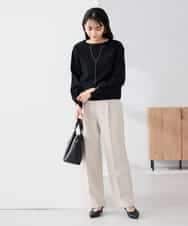 K2FBD72044 a.v.v(アー・ヴェ・ヴェ) 【WEB限定】ゴールドボタンボートネックニット ブラック