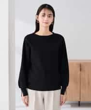 K2FBD72044 a.v.v(アー・ヴェ・ヴェ) 【WEB限定】ゴールドボタンボートネックニット ブラック