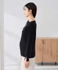 K2FBD72044 a.v.v(アー・ヴェ・ヴェ) 【WEB限定】ゴールドボタンボートネックニット ブラック