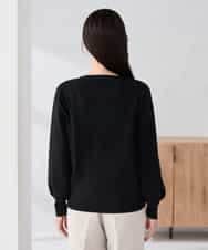 K2FBD72044 a.v.v(アー・ヴェ・ヴェ) 【WEB限定】ゴールドボタンボートネックニット ブラック