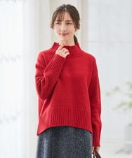 K2FBD73044 a.v.v(アー・ヴェ・ヴェ) 【WEB限定】クロップドバックスリットニット ダークグレー