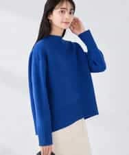 K2FBD73044 a.v.v(アー・ヴェ・ヴェ) 【WEB限定】クロップドバックスリットニット ブルー