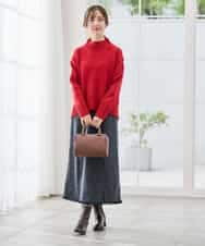 K2FBD73044 a.v.v(アー・ヴェ・ヴェ) 【WEB限定】クロップドバックスリットニット ダークグレー