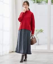 K2FBD73044 a.v.v(アー・ヴェ・ヴェ) 【WEB限定】クロップドバックスリットニット ダークグレー