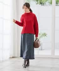 K2FBD73044 a.v.v(アー・ヴェ・ヴェ) 【WEB限定】クロップドバックスリットニット ダークグレー