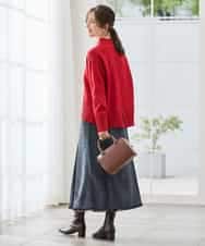 K2FBD73044 a.v.v(アー・ヴェ・ヴェ) 【WEB限定】クロップドバックスリットニット ダークグレー