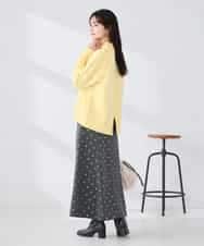 K2FBD73044 a.v.v(アー・ヴェ・ヴェ) 【WEB限定】クロップドバックスリットニット ダークグレー