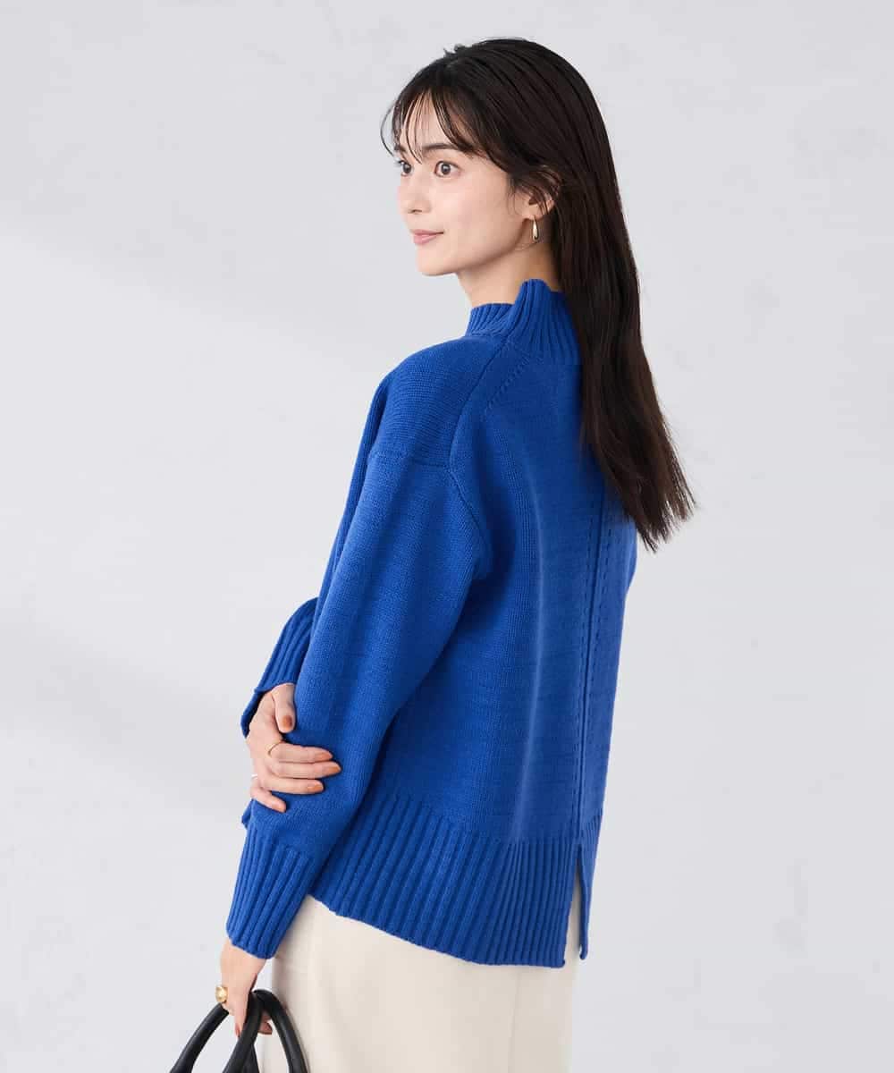 K2FBD73044 a.v.v(アー・ヴェ・ヴェ) 【WEB限定】クロップドバックスリットニット ダークグレー