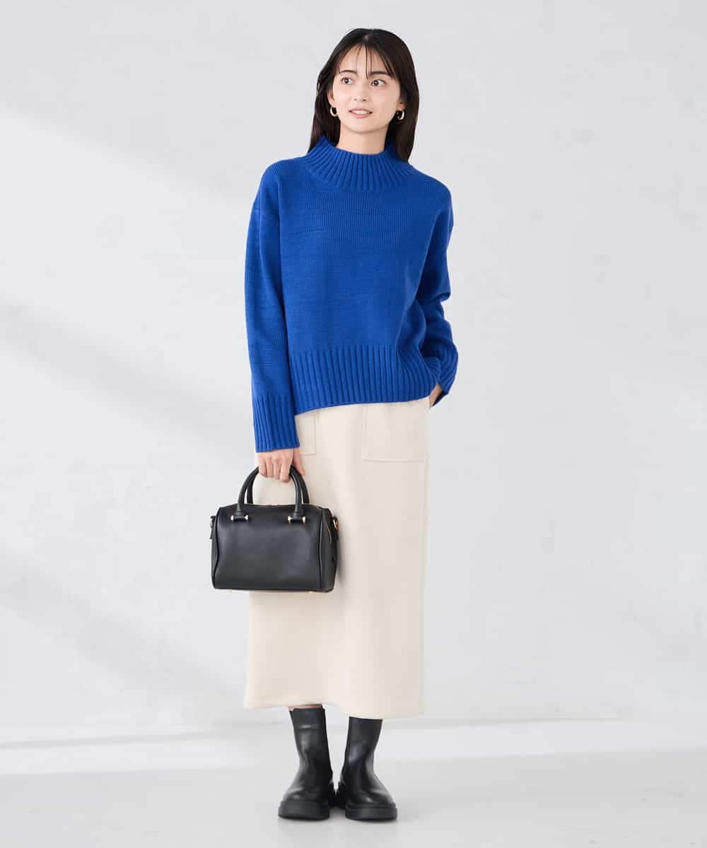 K2FBD73044 a.v.v(アー・ヴェ・ヴェ) 【WEB限定】クロップドバックスリットニット ダークグレー