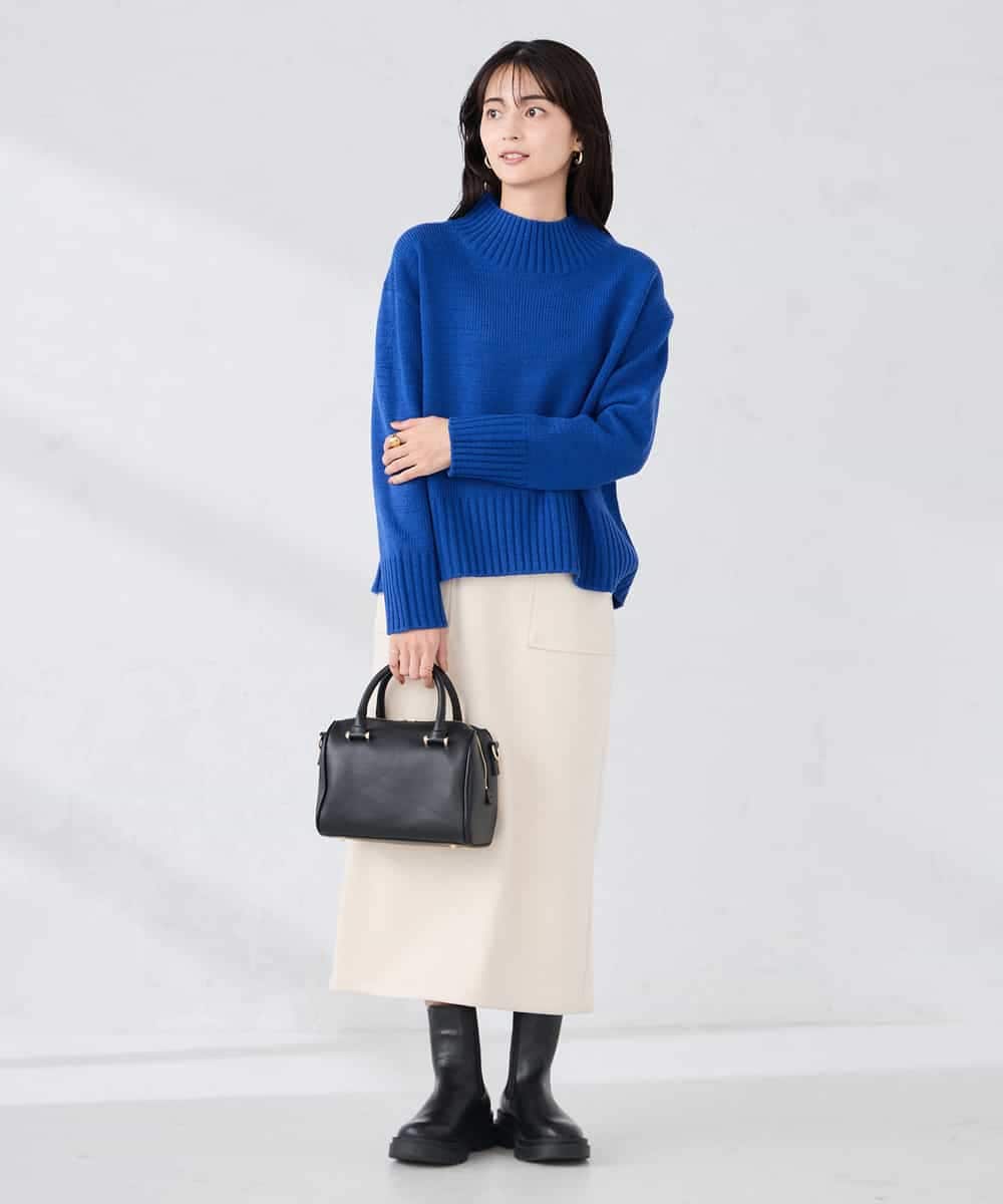 K2FBD73044 a.v.v(アー・ヴェ・ヴェ) 【WEB限定】クロップドバックスリットニット ダークグレー