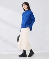 K2FBD73044 a.v.v(アー・ヴェ・ヴェ) 【WEB限定】クロップドバックスリットニット ダークグレー