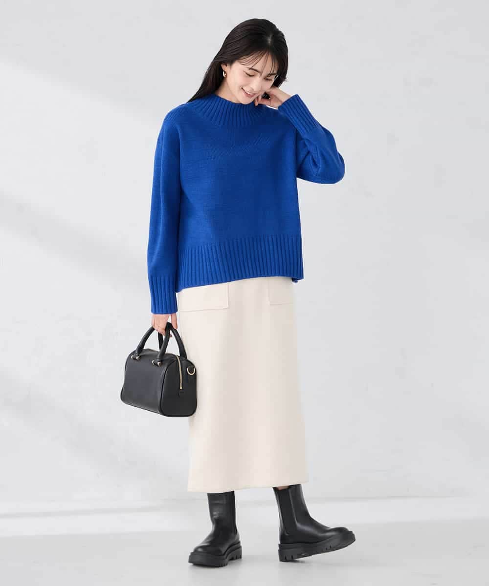 K2FBD73044 a.v.v(アー・ヴェ・ヴェ) 【WEB限定】クロップドバックスリットニット ダークグレー