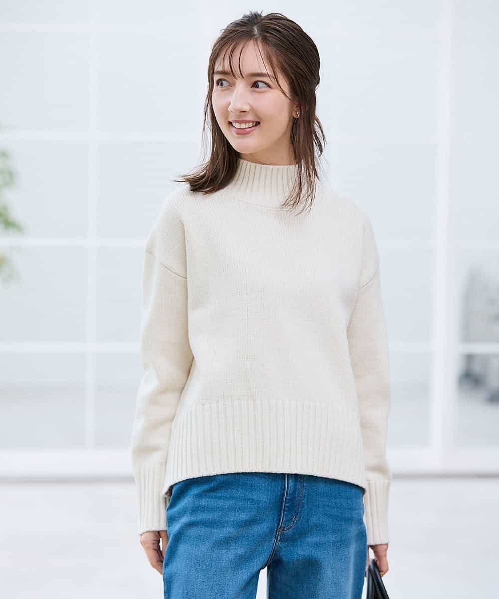 K2FBD73044 a.v.v(アー・ヴェ・ヴェ) 【WEB限定】クロップドバックスリットニット ダークグレー