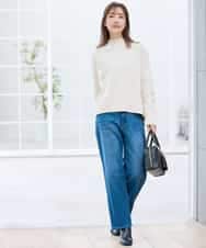 K2FBD73044 a.v.v(アー・ヴェ・ヴェ) 【WEB限定】クロップドバックスリットニット ダークグレー