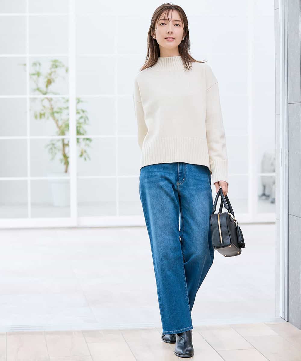 K2FBD73044 a.v.v(アー・ヴェ・ヴェ) 【WEB限定】クロップドバックスリットニット ダークグレー