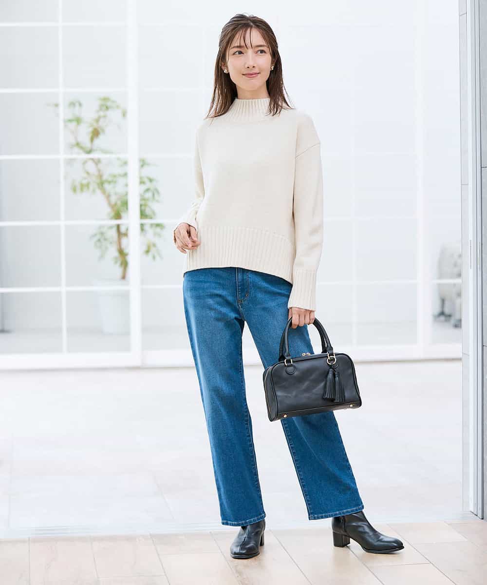 K2FBD73044 a.v.v(アー・ヴェ・ヴェ) 【WEB限定】クロップドバックスリットニット ダークグレー