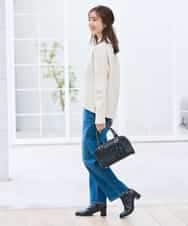 K2FBD73044 a.v.v(アー・ヴェ・ヴェ) 【WEB限定】クロップドバックスリットニット ダークグレー