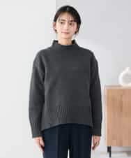 K2FBD73044 a.v.v(アー・ヴェ・ヴェ) 【WEB限定】クロップドバックスリットニット ダークグレー