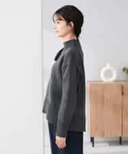 K2FBD73044 a.v.v(アー・ヴェ・ヴェ) 【WEB限定】クロップドバックスリットニット ダークグレー