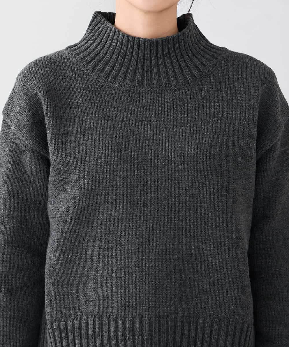 K2FBD73044 a.v.v(アー・ヴェ・ヴェ) 【WEB限定】クロップドバックスリットニット ダークグレー