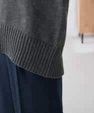 K2FBD73044 a.v.v(アー・ヴェ・ヴェ) 【WEB限定】クロップドバックスリットニット ダークグレー