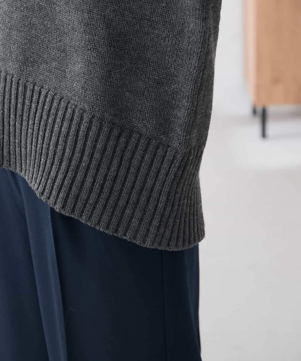 K2FBD73044 a.v.v(アー・ヴェ・ヴェ) 【WEB限定】クロップドバックスリットニット ダークグレー