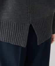 K2FBD73044 a.v.v(アー・ヴェ・ヴェ) 【WEB限定】クロップドバックスリットニット ダークグレー