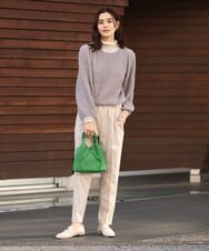 K2FBS05049 a.v.v(アー・ヴェ・ヴェ) ファンシーヤーンパフスリーブニット アイボリー