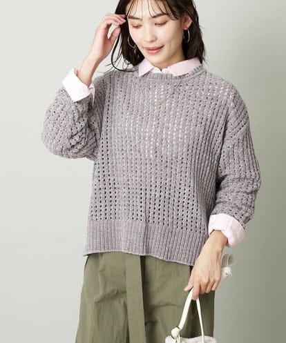 K2FBV49054 a.v.v モールヤーンメッシュニット