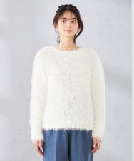 K2FDD04054 a.v.v(アー・ヴェ・ヴェ) ラメフェザーニット アイボリー